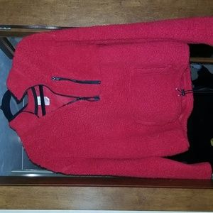 Red Fleece Pull Over